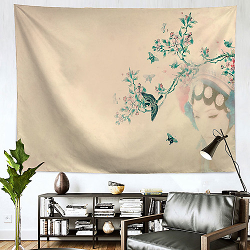 

Chinese Style Wall Tapestry Art Decor Blanket Curtain Hanging Home Bedroom Living Room Decoration Polyester Beijing Opera
