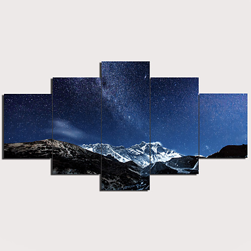 

5 Panels Wall Art Canvas Prints Painting Artwork Picture Aurora Painting Home Decoration Decor Rolled Canvas No Frame Unframed Unstretched