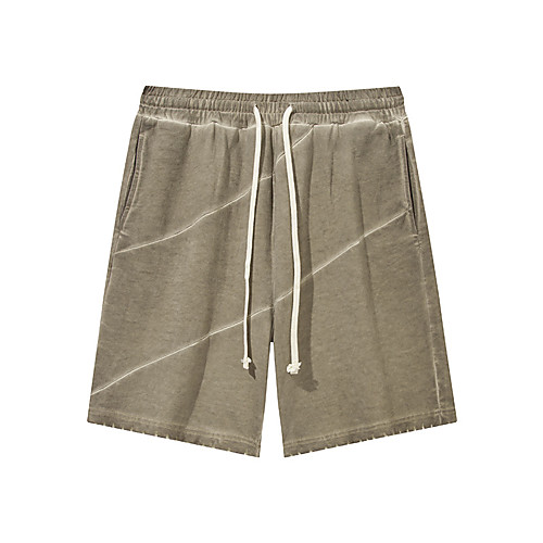 

Men's Simple Basic Casual Comfort Breathable Sports Daily Sports Chinos Shorts Pants Solid Color Knee Length Pocket Elastic Drawstring Design Blue Khaki Light Grey Black Dark Gray