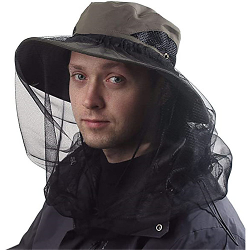 

Adults' Wide Brim Sun Hat Mosquito Head Net Hat UPF50 Anti-Mosquito UV Protection Summer Mesh Polyester Hat for Fishing Camping & Hiking / Quick Dry