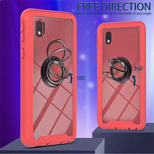 

Phone Case For Samsung Galaxy Back Cover S21 FE 5G Galaxy A52 Galaxy A72 Galaxy A42 Galaxy A32 5G A71 Galaxy A21 A31 A51 5G A21s Shockproof Dustproof Ring Holder Transparent Solid Colored TPU