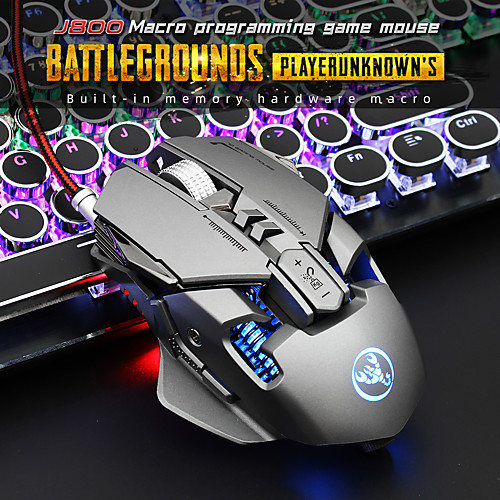 

LITBest J800 Wired USB Gaming Mouse / Ergonomic Mouse RGB Light 6400 dpi 6 Adjustable DPI Levels 7 pcs Keys 7 Programmable Keys