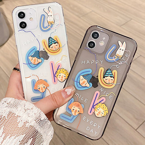 

Phone Case For Apple Back Cover iPhone 12 Pro Max 11 SE 2020 X XR XS Max 8 7 6 Shockproof Dustproof Cartoon Geometric Pattern TPU