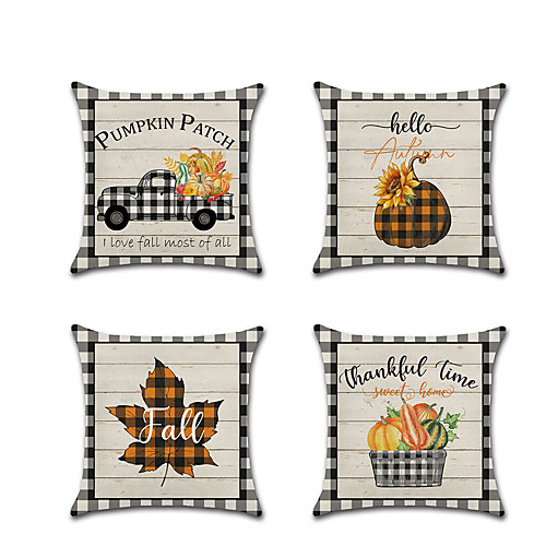 

Autumn Double Side Cushion Cover 1PC Soft Decorative Square Throw Pillow Cover Cushion Case Pillowcase for Bedroom Livingroom Superior Quality Machine Washable Outdoor Cushion for Sofa Couch Bed Chair Pumpkin Fall