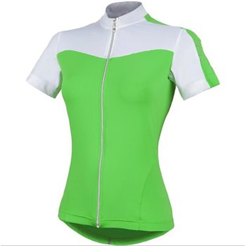 

CAWANFLY Women's Short Sleeve Cycling Jersey Summer Green Bike Tracksuit Jersey Top Road Bike Cycling Quick Dry Sports Clothing Apparel / Micro-elastic