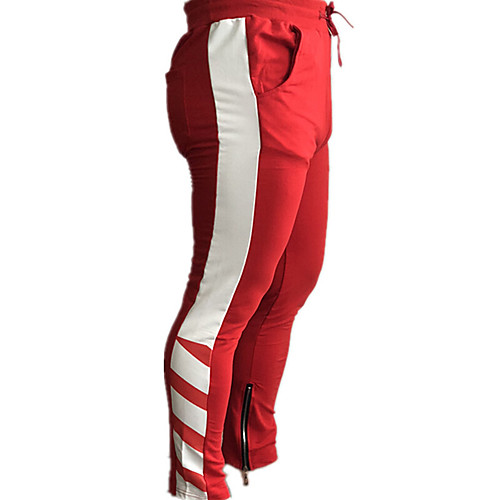 

Men's Athleisure Sports Outdoor Sports Casual Sports Pants Sweatpants Pants Print Full Length Print Grey Black Red