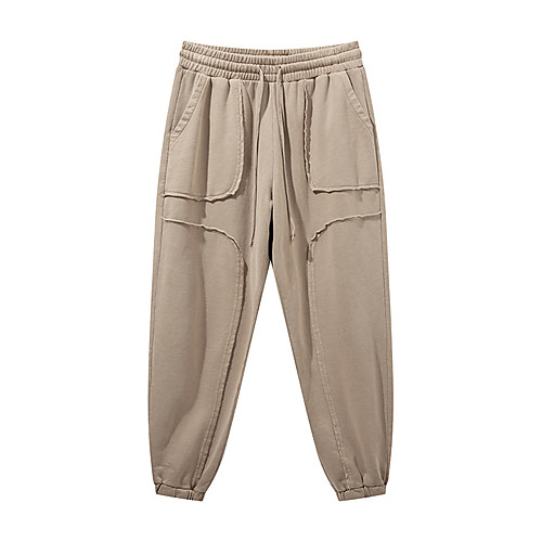 

Men's Simple Casual / Sporty Comfort Breathable Sports Daily Sports Pants Chinos Pants Solid Color Full Length Pocket Elastic Waist Purple Green Light Grey Black Dark Gray