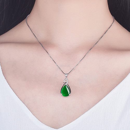 

White Synthetic Diamond Pendant Necklace Chain Necklace Rolo Letter Punk Trendy Casual / Sporty Fashion Copper Silver Plated Silver 405 cm Necklace Jewelry 1pc For Anniversary Sport Street Birthday
