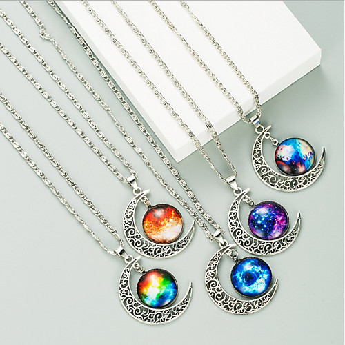 

best friends necklaces moon pendant, engraved friendship bff necklace for 2 love across light years you're my person