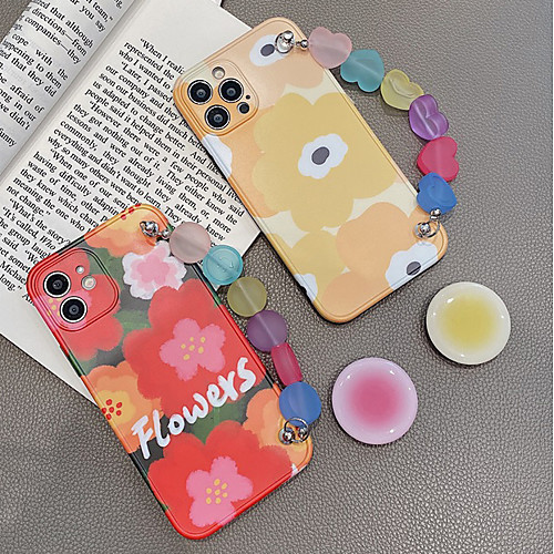 

Phone Case For Apple Back Cover iPhone 12 Pro Max 11 SE 2020 X XR XS Max 8 7 6 Shockproof Dustproof with Stand Flower TPU