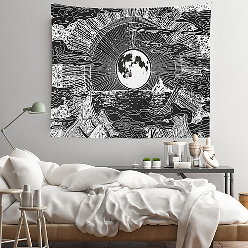 

Moon Mountain Wall Tapestry Art Decor Blanket Curtain Hanging Home Bedroom Living Room Decoration Polyester