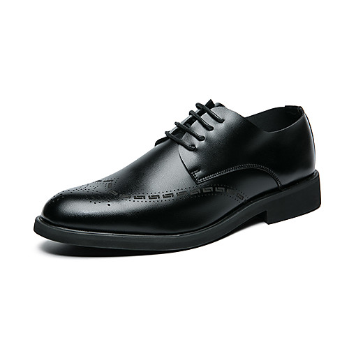 

Men's Oxfords Printed Oxfords Business Casual Classic Daily Party & Evening Leather Synthetics Non-slipping Height-increasing Wear Proof Booties / Ankle Boots Black Fall Winter