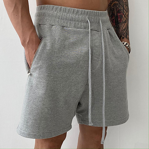 

Men's Shorts Sports Outdoor Sports Cotton Loose Casual Sports Sweatpants Shorts Pants Letter Short Print Grey Black / Summer / Drawstring / Elasticity