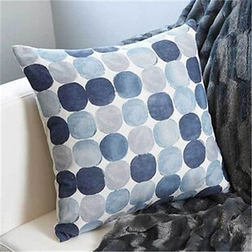 

Dots Double Side Cushion Cover 1PC Soft Decorative Square Throw Pillow Cover Cushion Case Pillowcase for Bedroom Livingroom Superior Quality Machine Washable Outdoor Cushion for Sofa Couch Bed Chair Blue