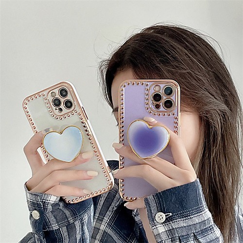 

Phone Case For Apple Back Cover iPhone 12 Pro Max 11 SE 2020 X XR XS Max 8 7 Shockproof Dustproof Transparent Solid Colored TPU