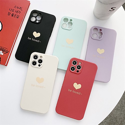 

Phone Case For Apple Back Cover iPhone 12 Pro Max 11 SE 2020 X XR XS Max 8 7 6 Shockproof Dustproof Heart Solid Colored TPU