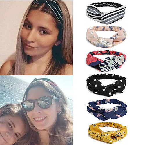 

Women's Headbands For Party Evening Street Holiday Bikini Head Crossover Fabric 1 2 3 1pc