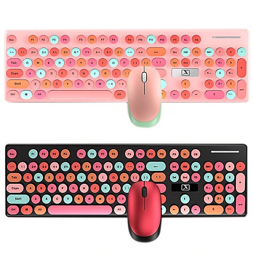 

n620 Wireless 2.4GHz Mouse Keyboard Combo Rechargeable Membrane Keyboard Quiet Gaming Mouse / Office Mouse 2400 dpi