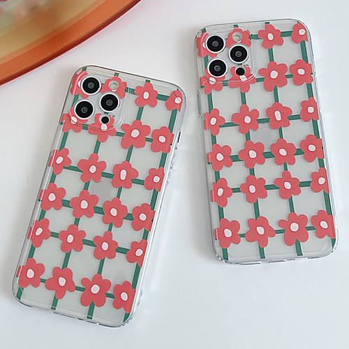 

Phone Case For Apple Back Cover iPhone 12 Pro Max 11 SE 2020 X XR XS Max 8 7 Shockproof Dustproof Cartoon Flower TPU