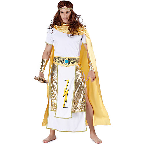 

Prince of War Masquerade Men's Movie Cosplay Vacation Halloween Yellow Dress Apron Cloak Christmas Halloween New Year Polyester / Bracelets