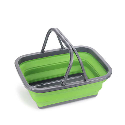 

Fruit Basket Folding Bucket 9.5L Green Blue Red Kitchen Storage and Organization
