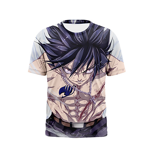 

Inspired by Fairy Tail Cosplay Anime Cartoon 100% Polyester Print 3D Harajuku Graphic T-shirt For Women's / Men's