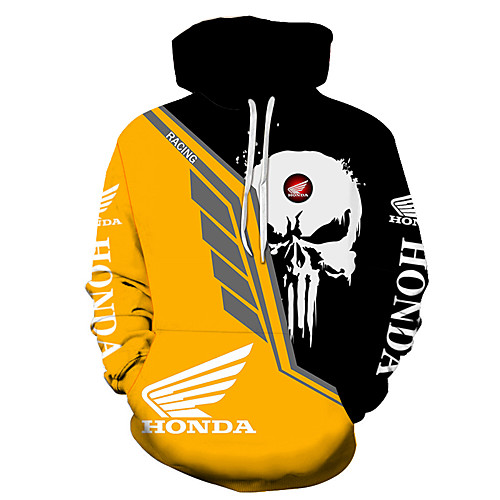 

Men's Unisex Pullover Hoodie Sweatshirt Graphic Prints Skull Print Casual Daily Holiday 3D Print Basic Designer Hoodies Sweatshirts Blue Purple Yellow