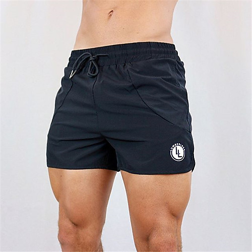 

Men's Athleisure Sports Outdoor Sports Casual Sports Sweatpants Shorts Pants Letter Short Print Blue Grey Green Black Red