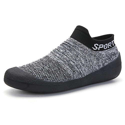

Men's Trainers Athletic Shoes Sporty Athletic Walking Shoes Elastic Fabric Tissage Volant Non-slipping Blue Gray Black Summer