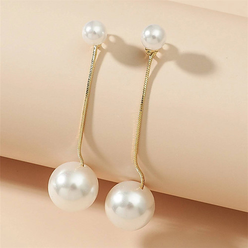 

Women's Drop Earrings Earrings Wedding Birthday Fashion Holiday Modern Korean Sweet Imitation Pearl Earrings Jewelry Gold For 1 Pair