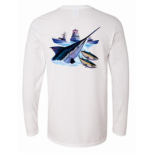 

CAWANFLY Men's Fishing Shirt Outdoor Long Sleeve Quick Dry Breathable Top Autumn / Fall Spring Sports & Outdoor Athleisure Fishing White / Micro-elastic