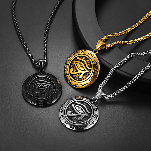 

Women's Men's Pendant Necklace Necklace Retro Eyes Vintage Classic Titanium Steel Silver Gold Black 555 cm Necklace Jewelry 1pc For Gift Festival / Charm Necklace