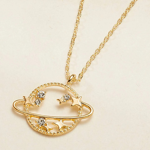 

Women's Pendant Necklace Necklace Monogram European Trendy Cute Sweet Imitation Diamond Alloy Gold 45 cm Necklace Jewelry 1pc For Street Sport Masquerade Birthday Party Festival