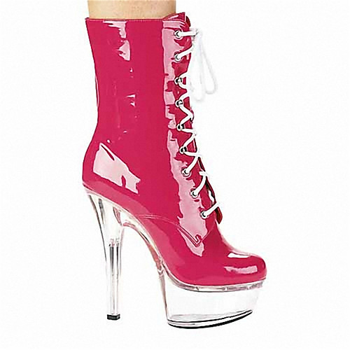 

Women's Boots Stripper Boots Platform Pumps Round Toe Closed Toe Booties Ankle Boots Daily Beach PU Solid Colored Peach Red White / Over The Knee Boots