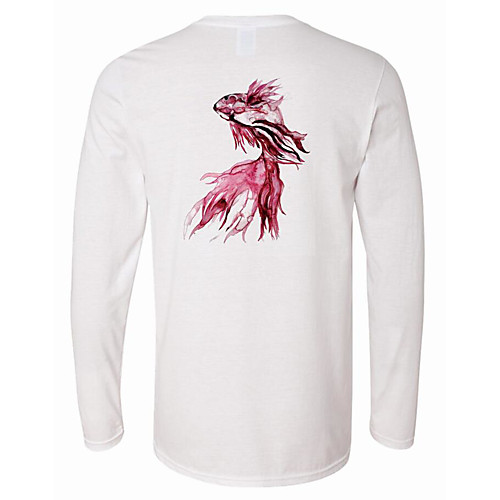 

CAWANFLY Men's Fishing Shirt Outdoor Long Sleeve Quick Dry Breathable Top Autumn / Fall Spring Sports & Outdoor Athleisure Fishing White / Micro-elastic