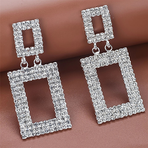 

Women's Drop Earrings Earrings Classic Elegant Romantic Fashion Modern Cool Imitation Diamond Earrings Jewelry Silver For Party Evening Gift Formal Date Promise 1 Pair