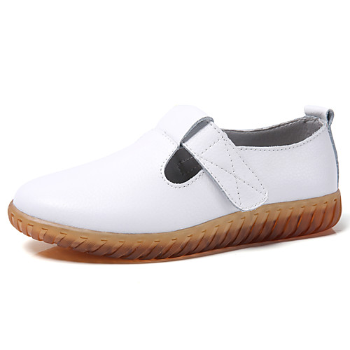 

Women's Loafers & Slip-Ons Flat Heel Round Toe Daily Leather Solid Colored Burgundy Gray White