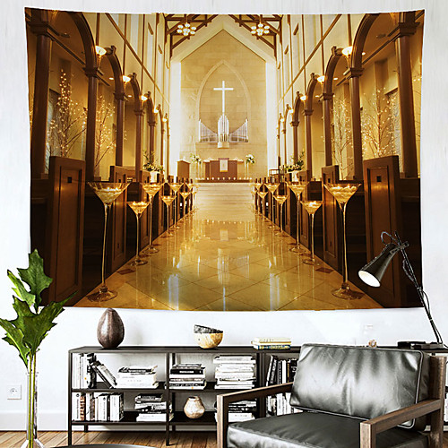 

Cathedral Wall Tapestry Art Decor Blanket Curtain Hanging Home Bedroom Living Room Decoration Polyester
