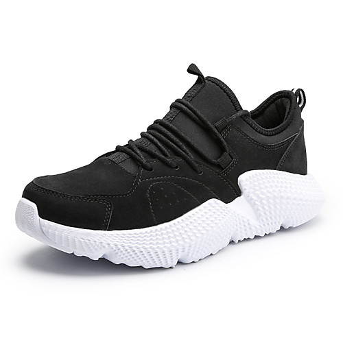 

Men's Trainers Athletic Shoes Sporty Look Sporty Casual Athletic Daily Walking Shoes Pigskin Non-slipping Red Gray Black Fall Winter