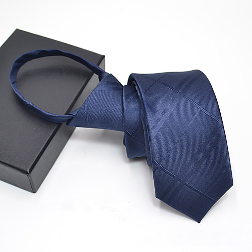 

Men's Party Necktie - Print Stylish / Pure Color / Zipper
