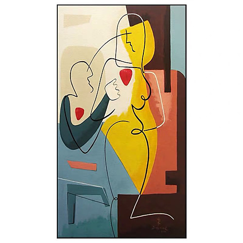 

Oil Painting Handmade Hand Painted Wall Art Character Abstract Picasso Style Paintings Ready to Hang Home Decoration Decor