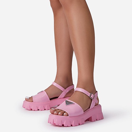 

Women's Sandals Wedge Heel Round Toe PU Solid Colored Nude Pink White