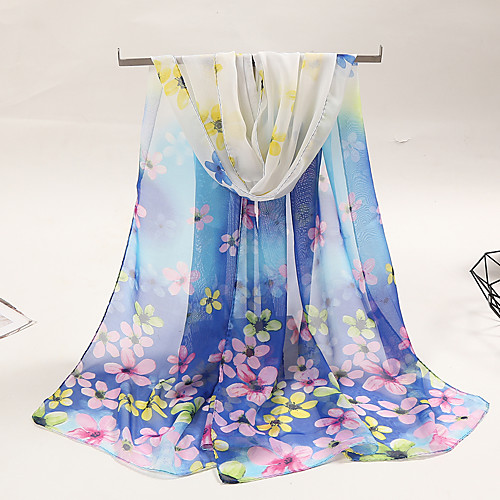 

Women's Chiffon Scarf Holiday Multi-color Scarf Graphic