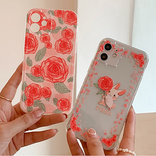 

Phone Case For Apple Back Cover iPhone 12 Pro Max 11 SE 2020 X XR XS Max 8 7 Shockproof Dustproof Graphic Flower TPU