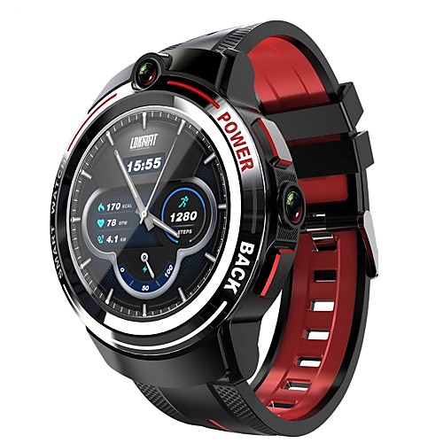 

LOKMAT APPLLP 3 Android 4G LTE Cellular Smart Watch Phone Dual Camera Face Unlock 1.39 inch Round AMOLED Screen Wifi GPS Smartwatch 1/3GB Ram 16/32GB Rom