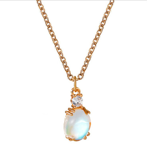 

Pendant Necklace Drop Dainty Fashion European Sweet Zircon Alloy Gold 45-50 cm Necklace Jewelry 1pc For Party Evening Street Prom Birthday Party Festival