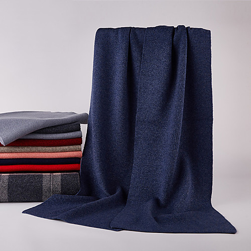 

Men's Rectangle Scarf Daily As Per Picture Scarf Solid Colored