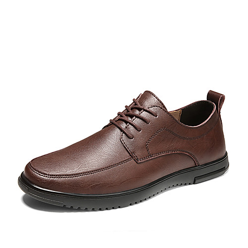 

Men's Oxfords Formal Shoes British Style Plaid Shoes Comfort Shoes Business Casual Daily Office & Career Cowhide Handmade Non-slipping Wear Proof Black Brown Fall Winter