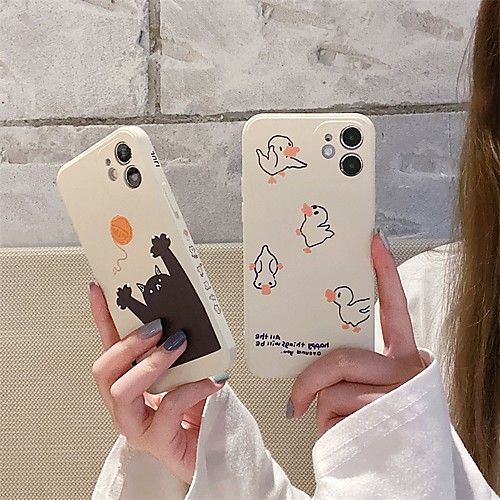 

Phone Case For Apple Back Cover iPhone 12 Pro Max 11 SE 2020 X XR XS Max 8 7 Shockproof Dustproof Graphic Solid Colored TPU