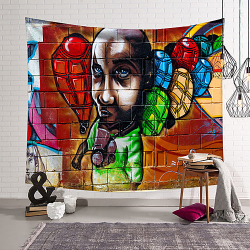 

Oil Painting Style Wall Tapestry Art Decor Blanket Curtain Hanging Home Bedroom Living Room Decoration Polyester